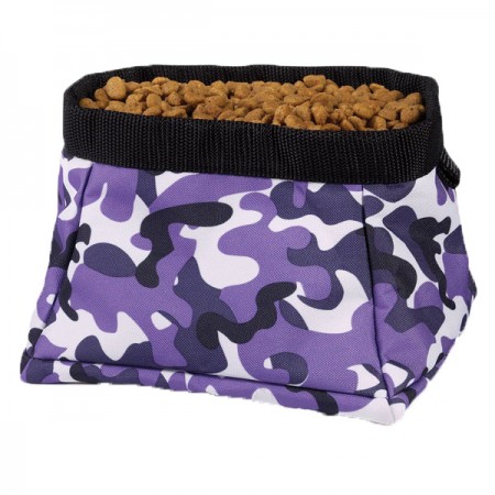 Purple Camo Travel Bowl